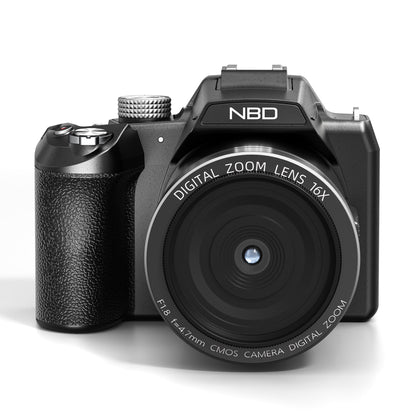Digital Camera for Photography,4K 64MP Video Camera with 16X Digital Zoom and 32GB SD Card Black